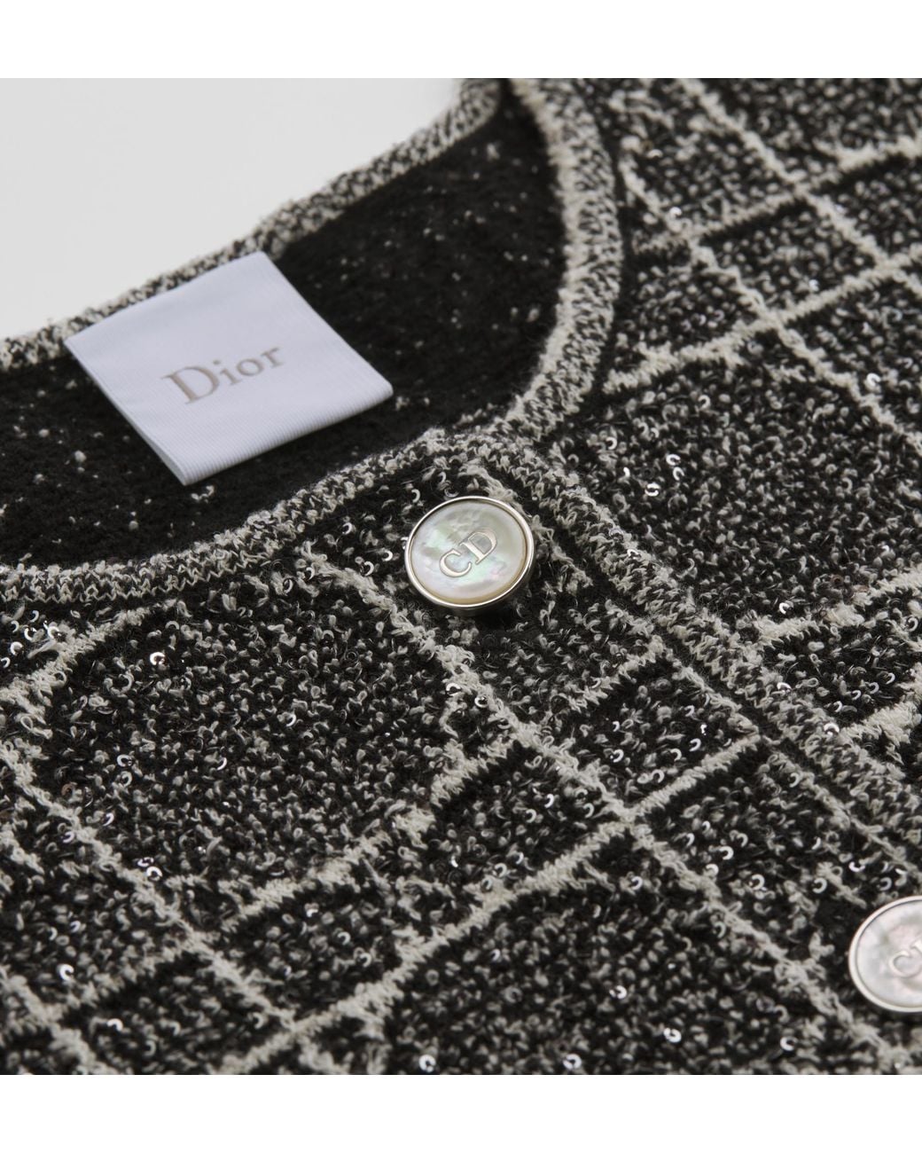 Dior Black Macrocannage Cropped Jacket