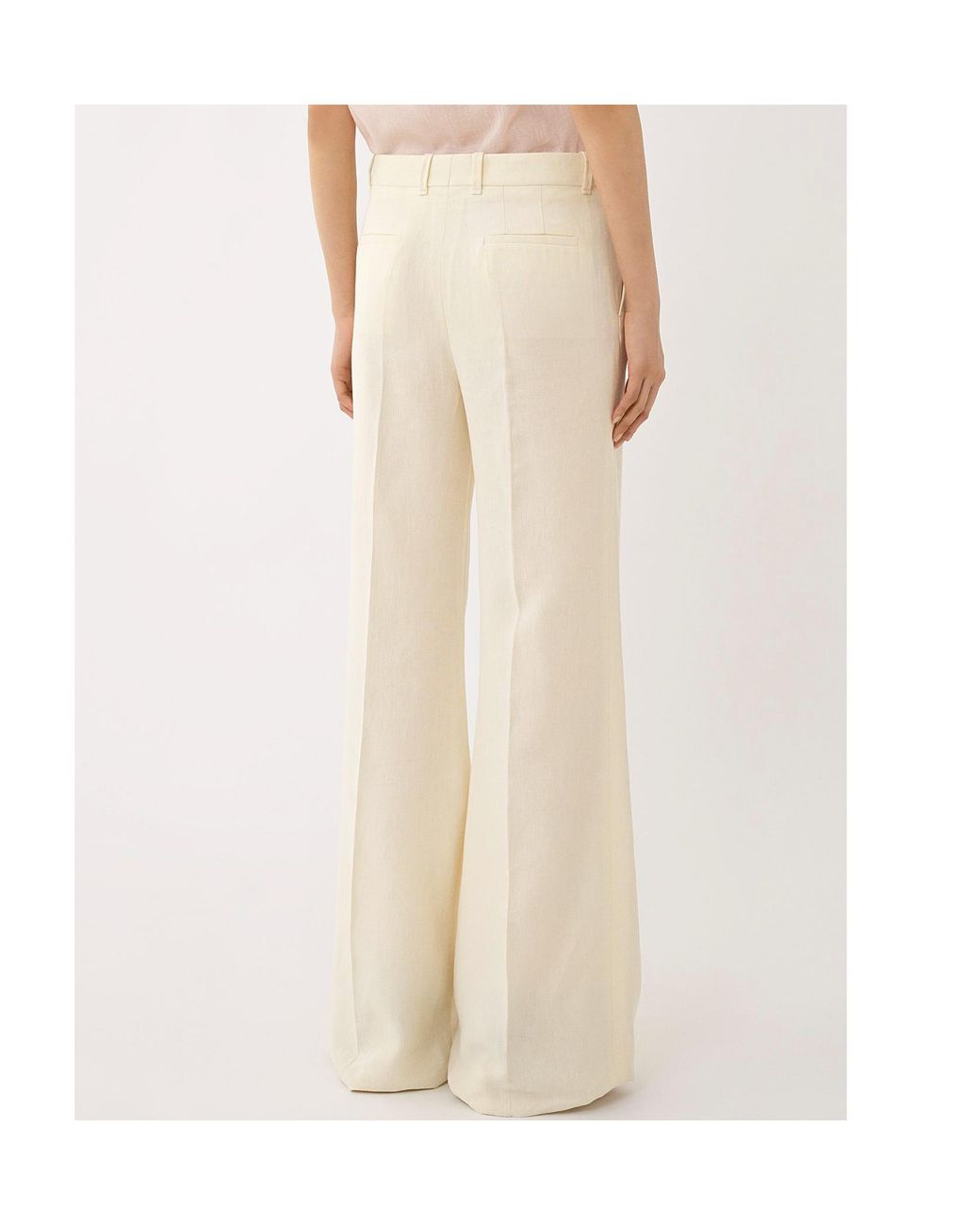 Chloé White Chloé Wide-Leg Tailored Trousers
