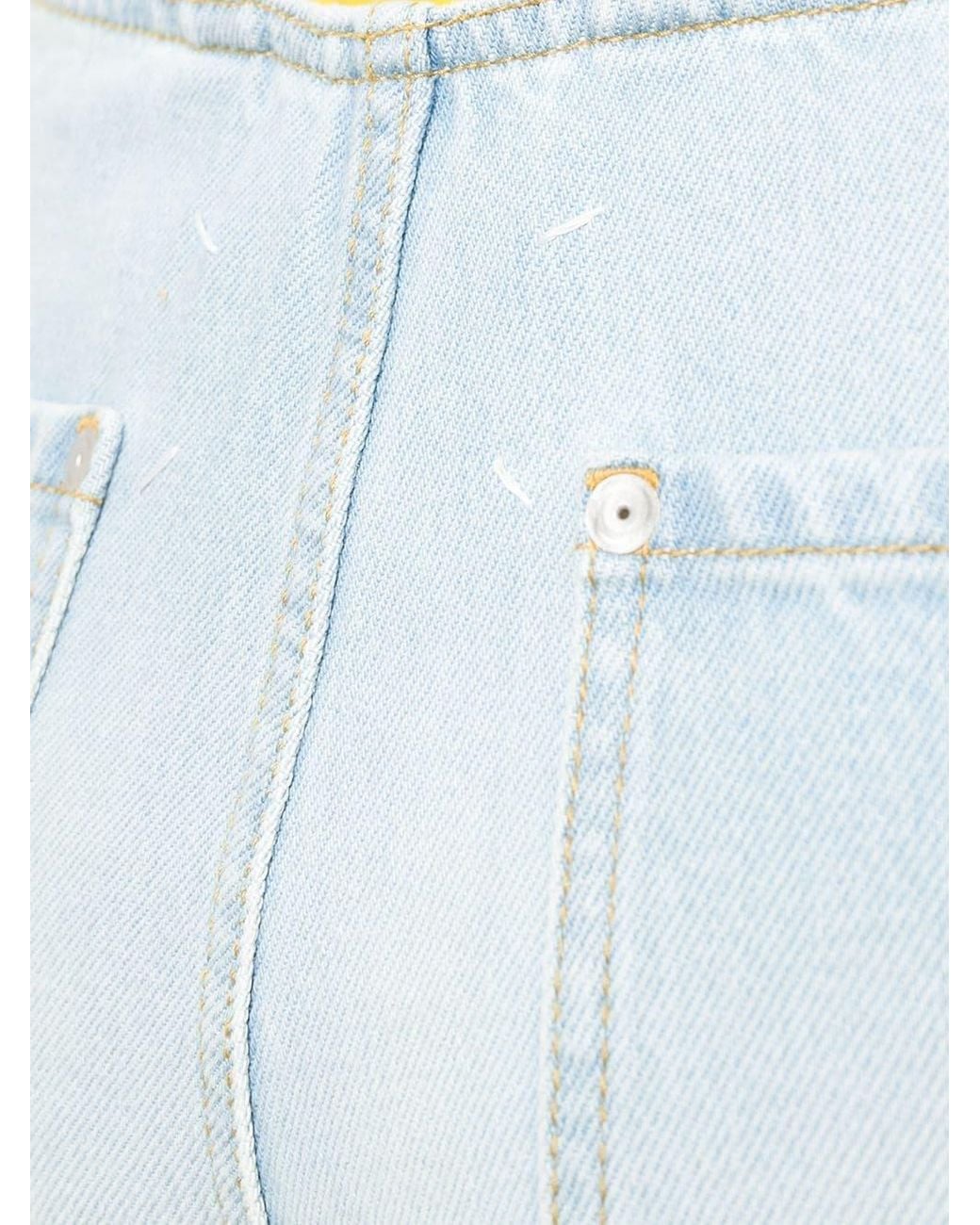 Maison Margiela Blue High-Waisted Wide-Leg Jeans