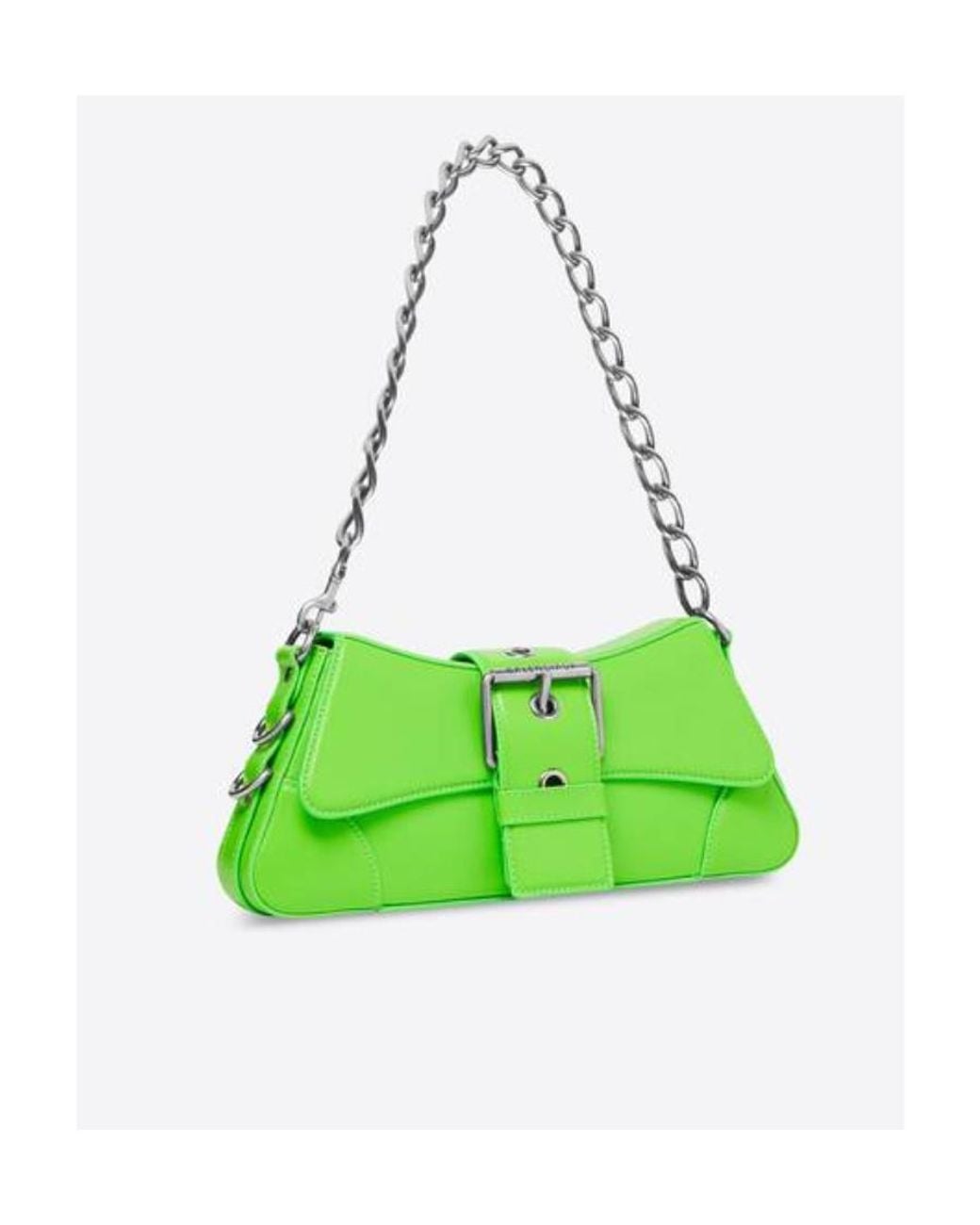 Balenciaga Green Lindsay Small Shoulder Bag With Strap