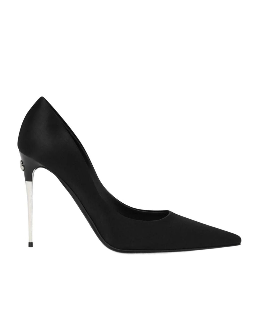 Dolce & Gabbana Black Logo Lettering Pointed Toe Pumps
