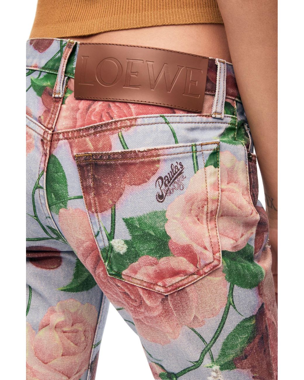 Loewe Red Roses Jeans