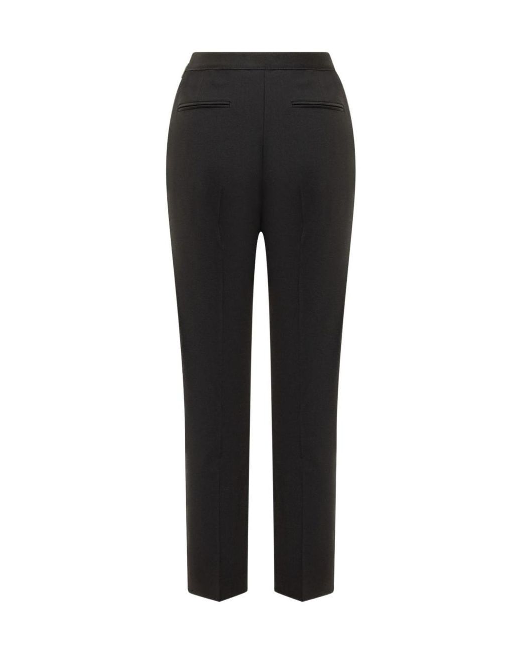 MSGM Black Logo Printed Pleated Trousers