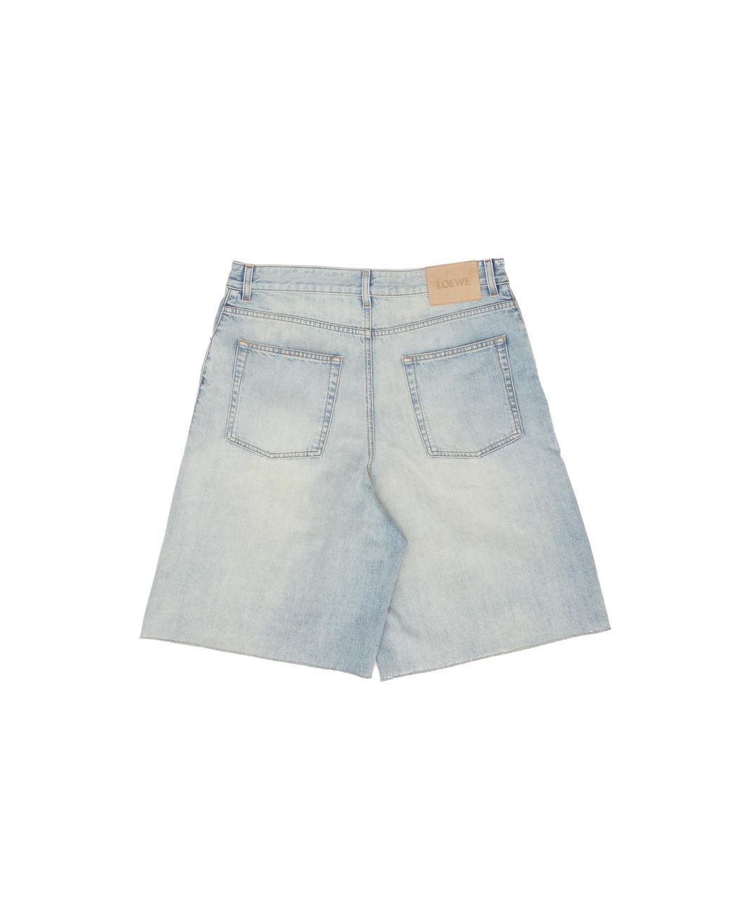 Loewe Blue Raw Hem Denim Bermuda Shorts for men