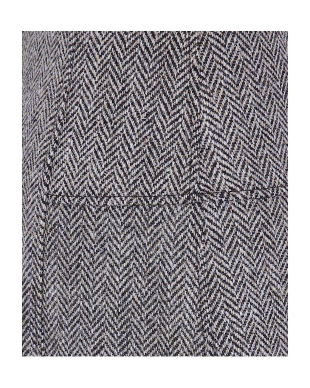 Paul Smith Gray A-Line Herringbone Weave Skirt