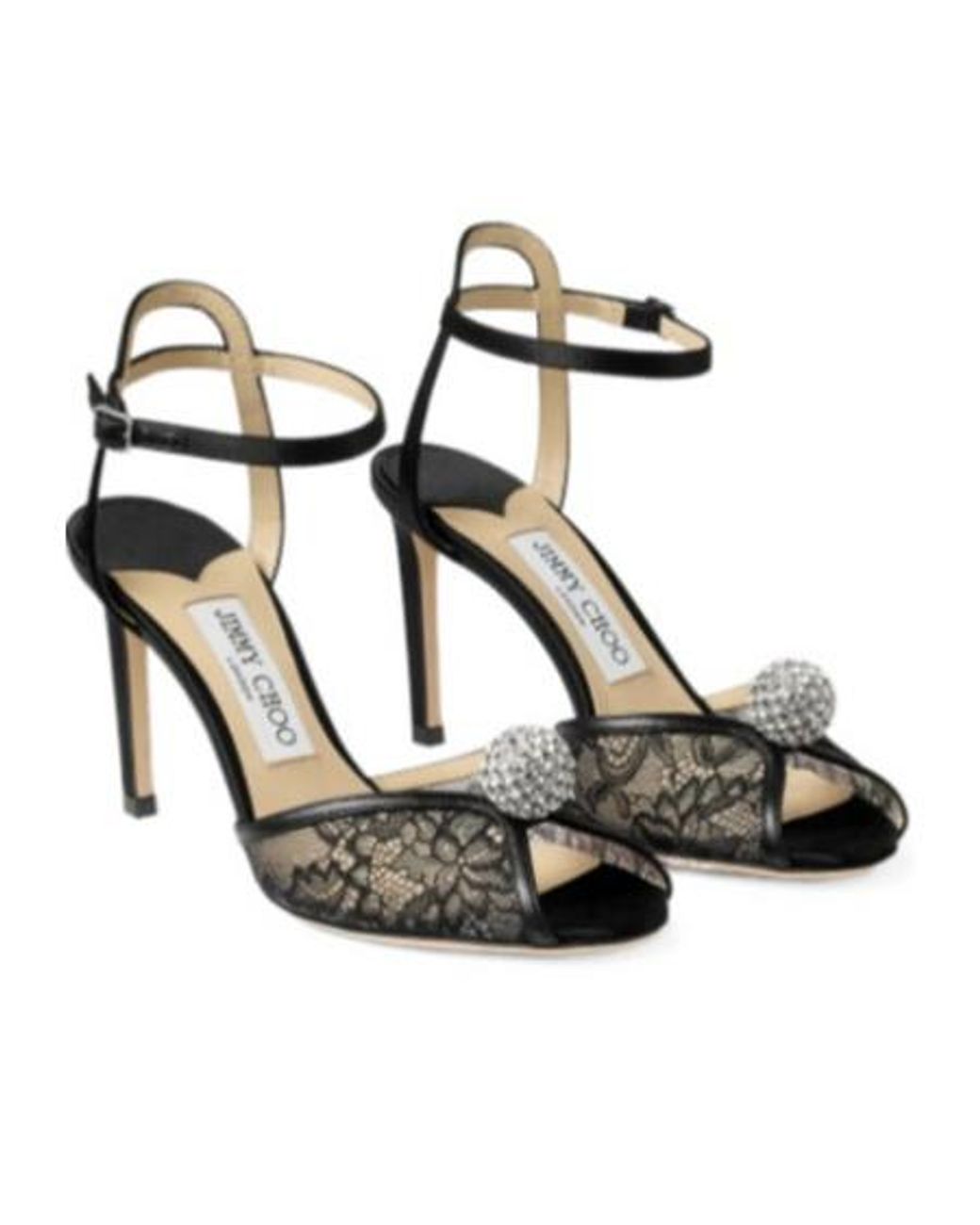 Jimmy Choo Black Sacora 85 Sandals