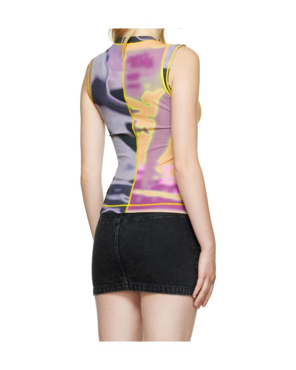 DIESEL Black Graphic-Print Tank Top