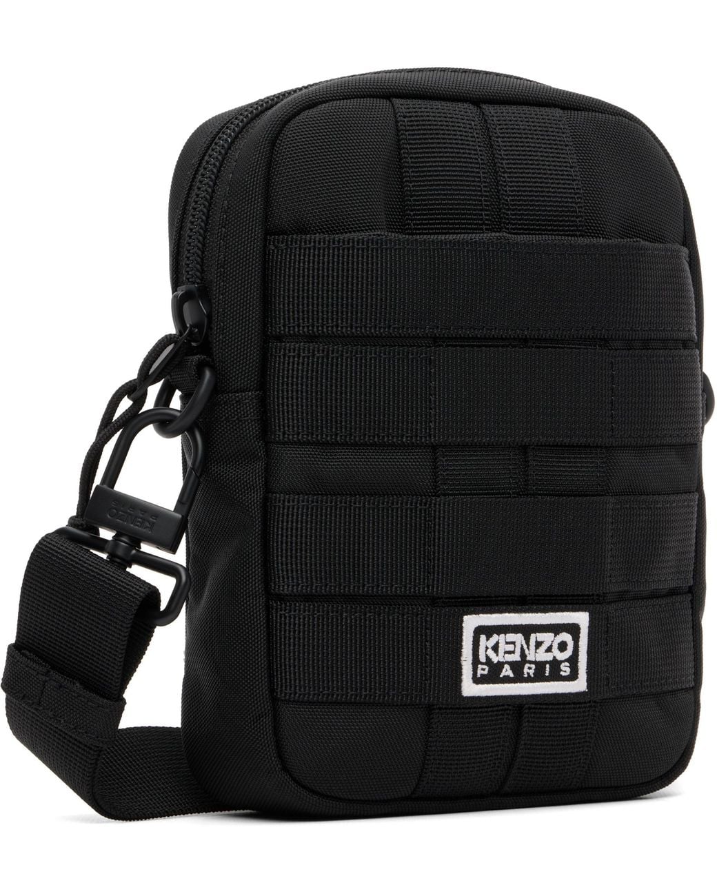 KENZO Black Logo Detailed Shoulder Bag for men