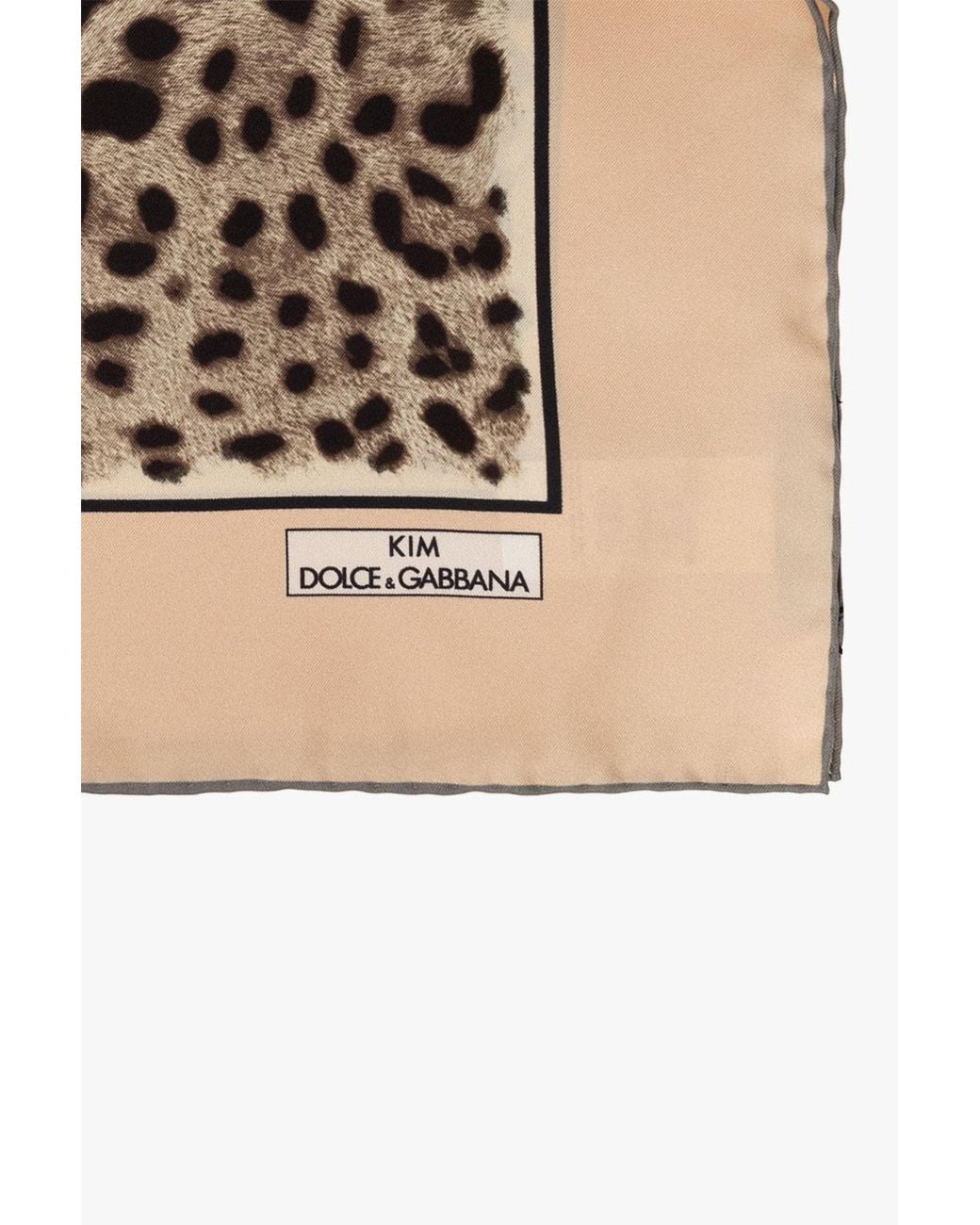 Dolce & Gabbana Black Leopard Printed Scarf