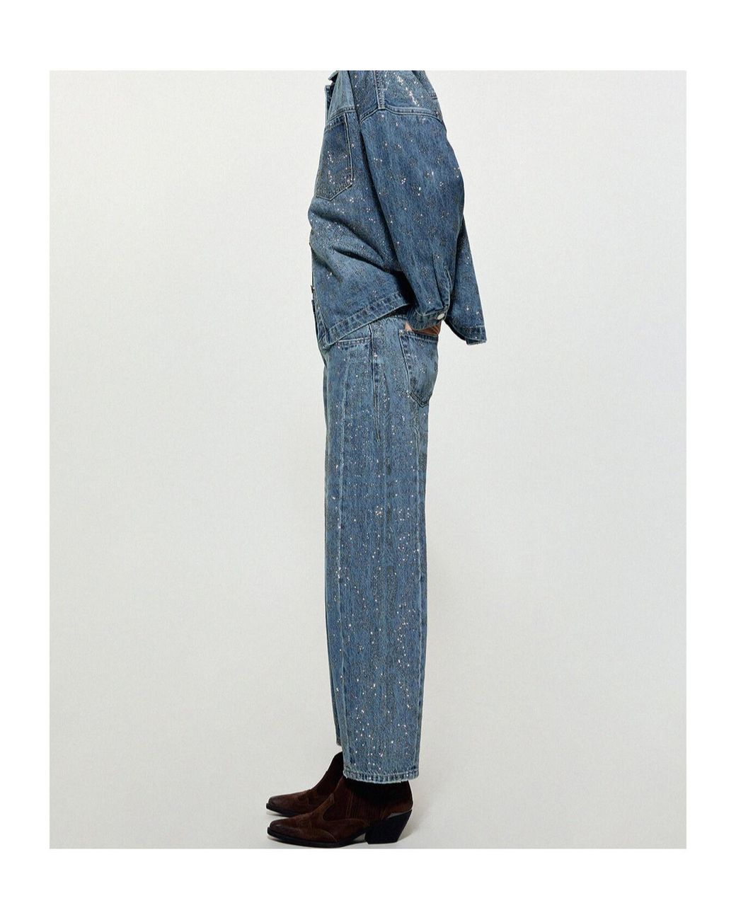Liu Jo Blue Jeans Balloon With Rhinestones