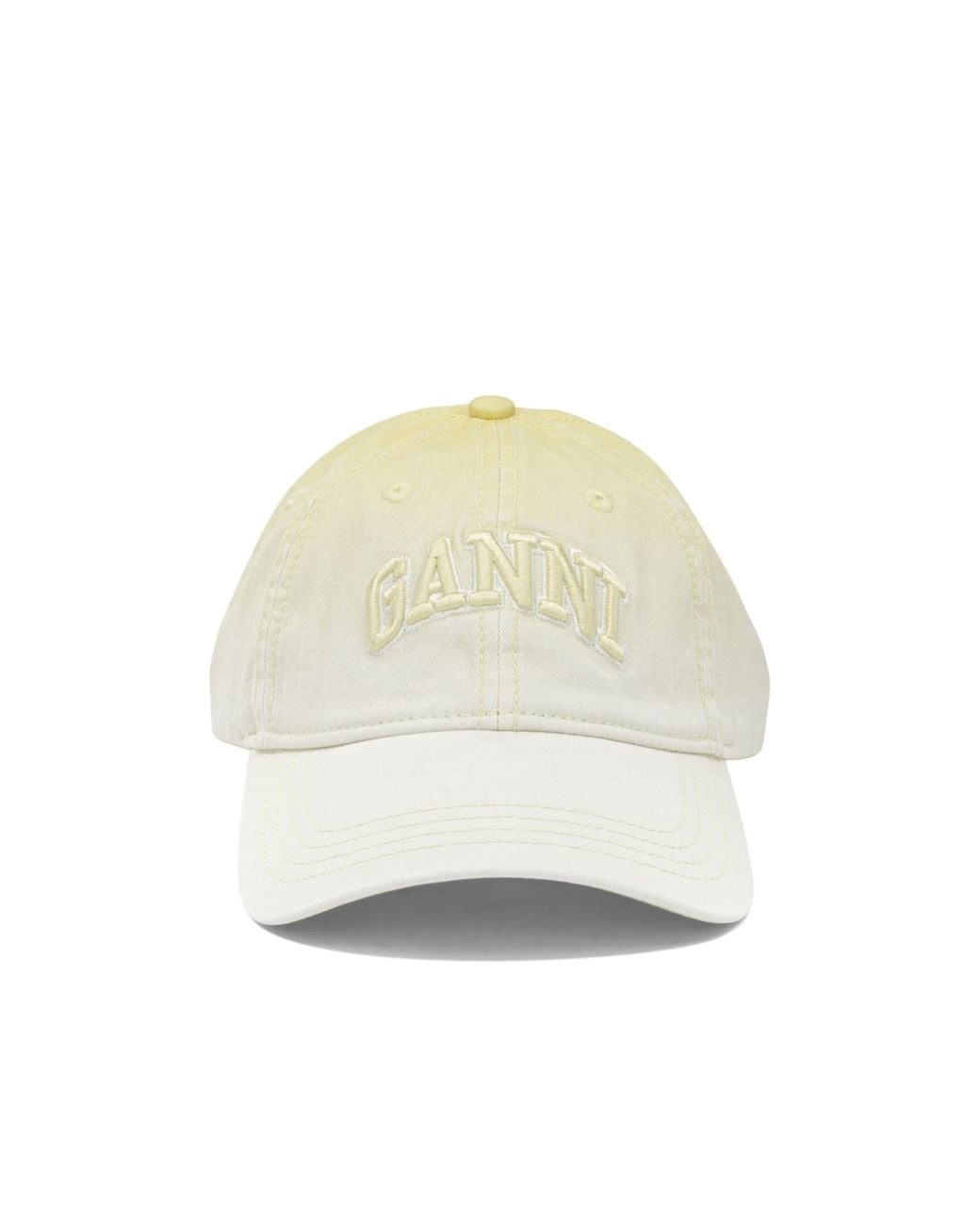 Ganni White Logo Baseball Cap