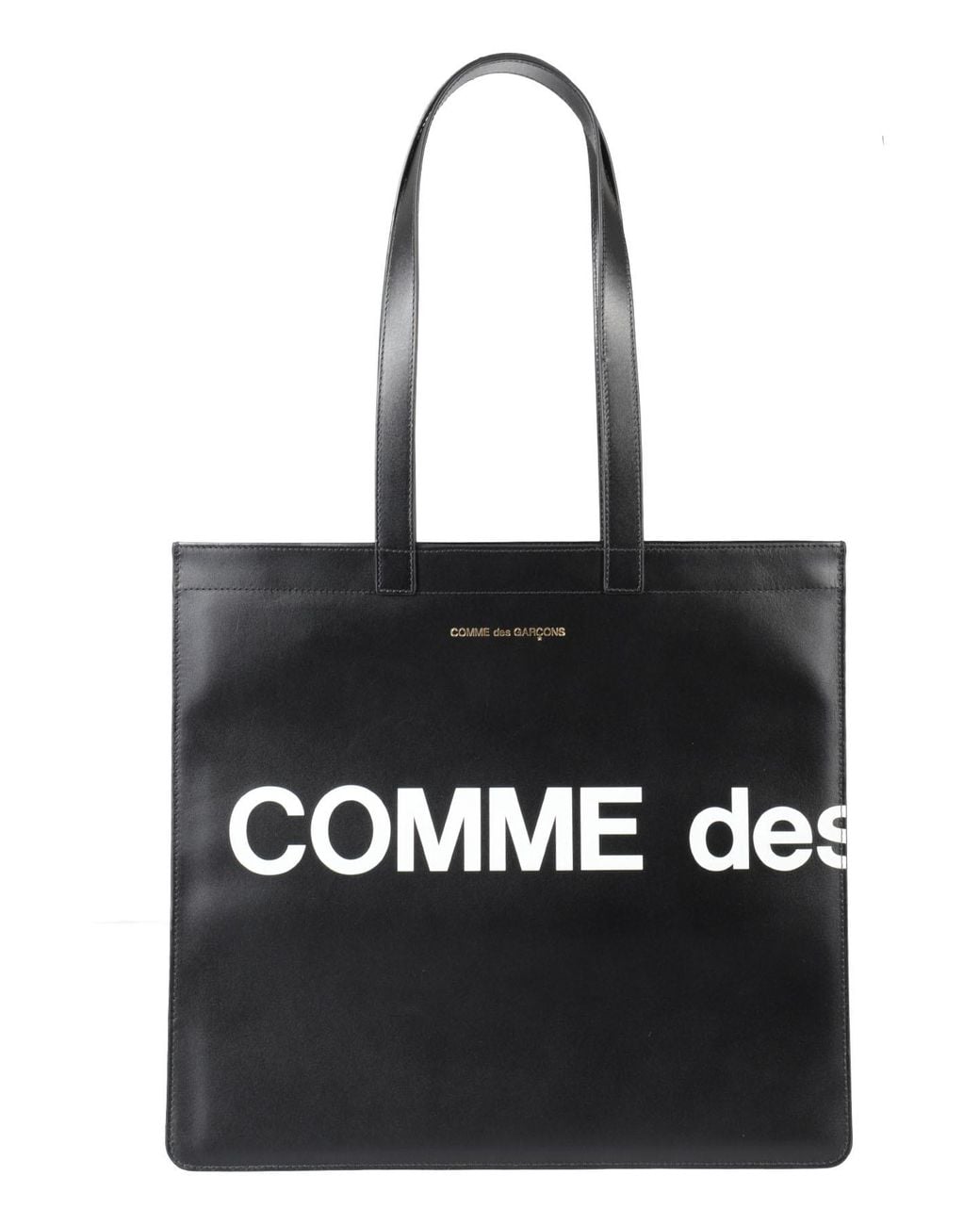 Comme des Garçons Black Logo-Print Leather Tote Bag for men