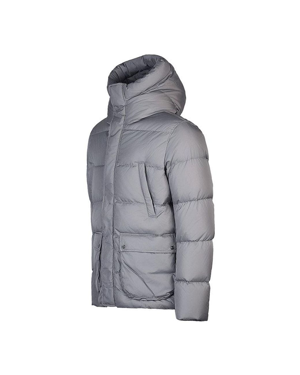 Herno Gray Long-Sleeved Down Jacket for men