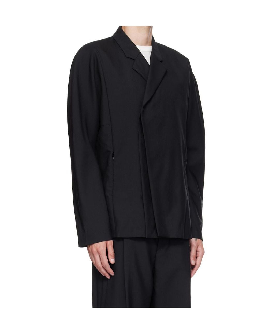 Kiko Kostadinov Black Vaals Asymmetric Blazer for men