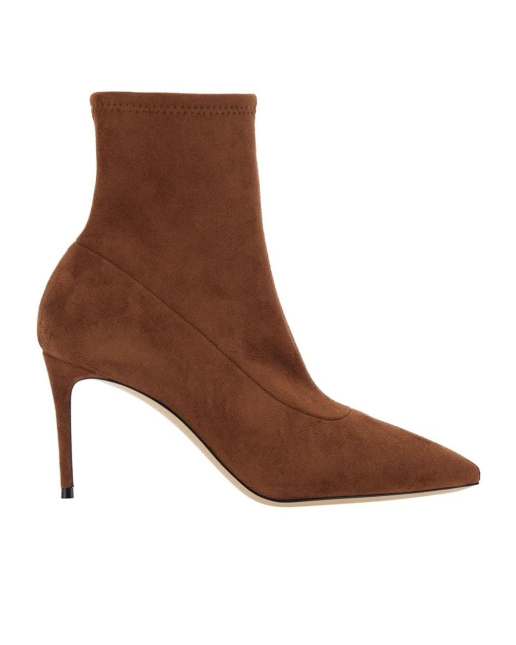 Casadei Brown Julia Stretch Ankle Boots