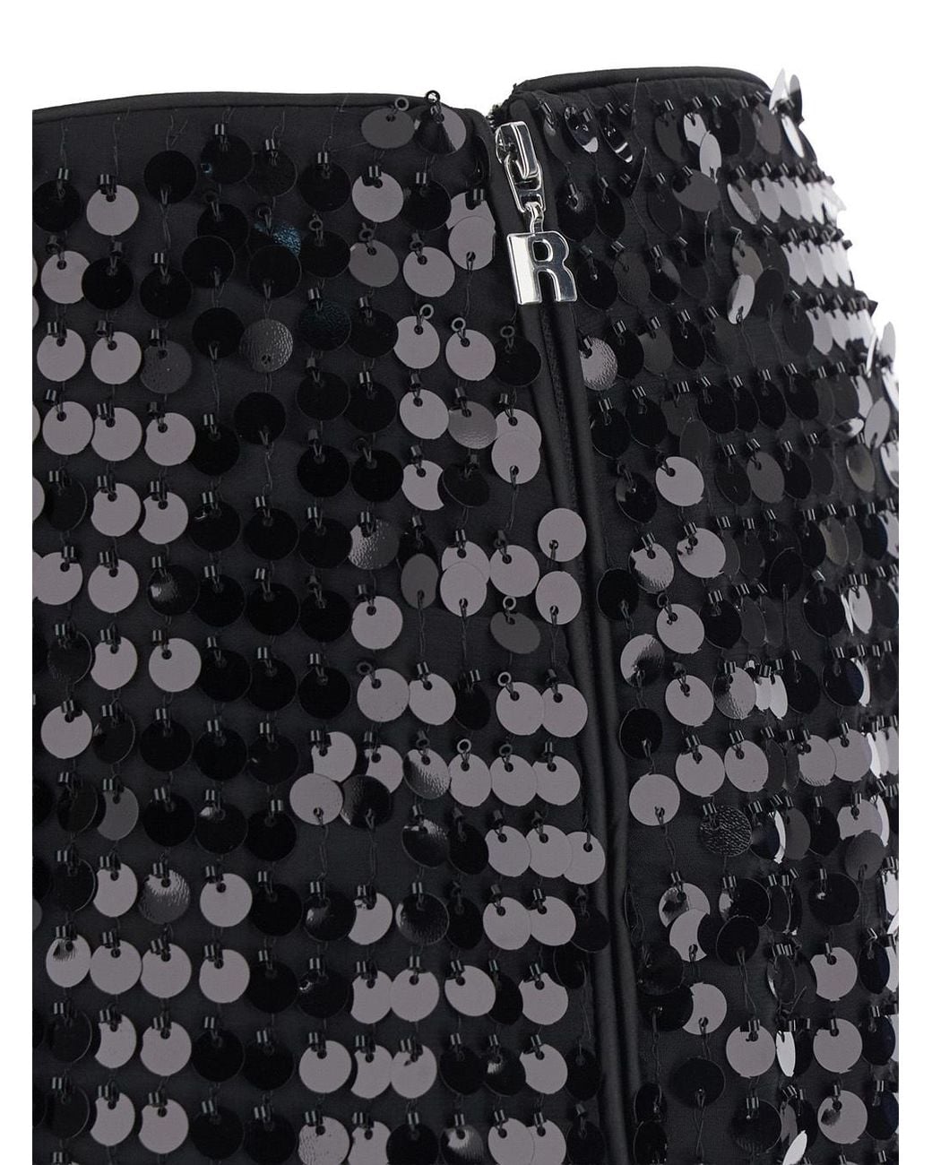 ROTATE BIRGER CHRISTENSEN Black Sequin Mini Skirt