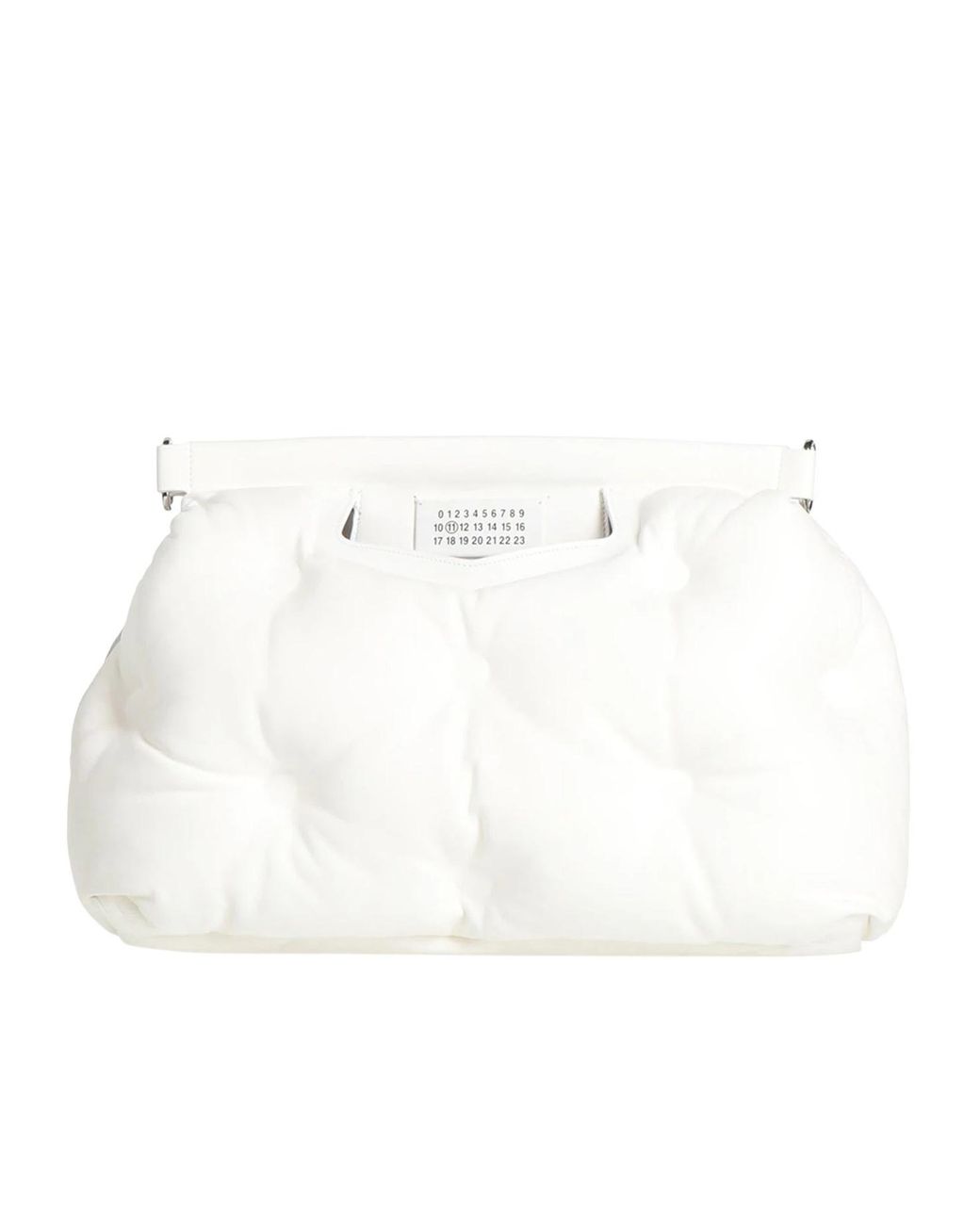 Maison Margiela White Large Quilted Leather Clutch Bag