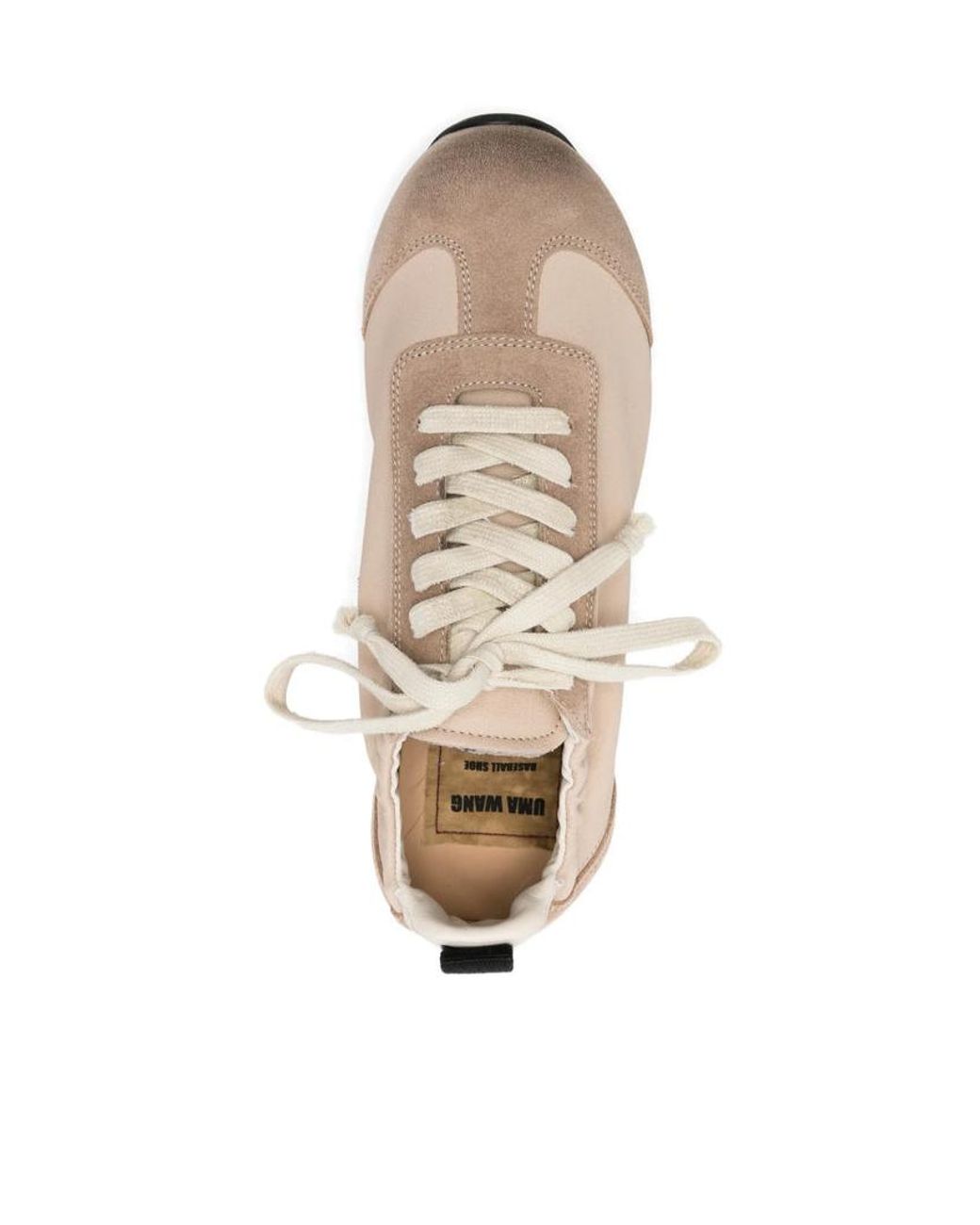 Uma Wang Natural Lace-Up Low-Top Sneakers