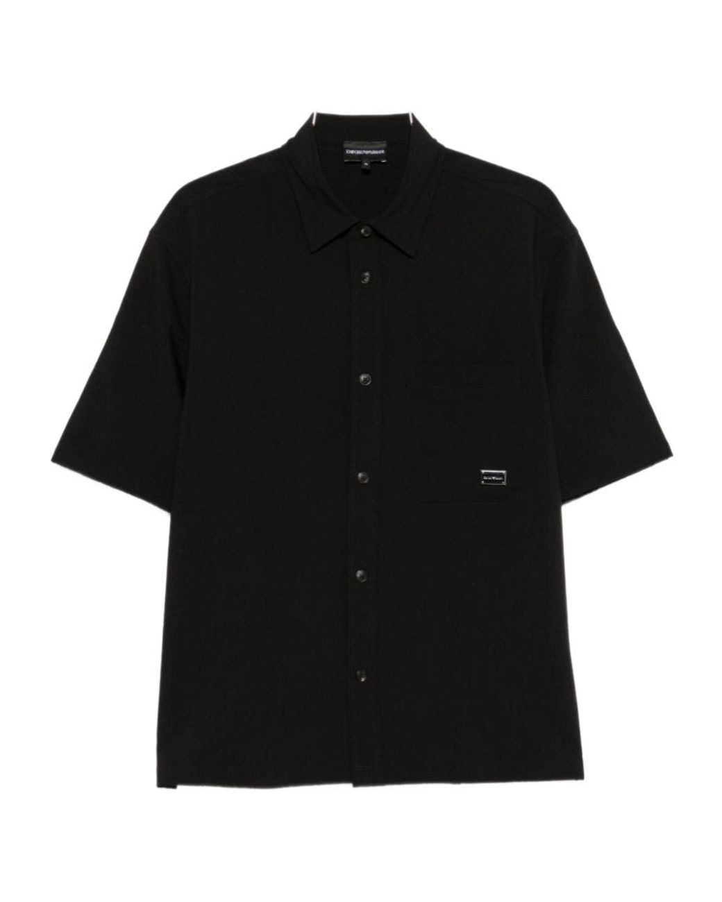 Emporio Armani Black Short-Sleeve Shirt for men