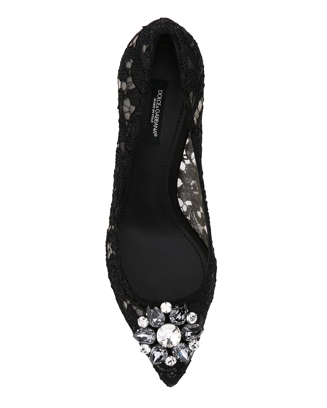 Dolce & Gabbana Black Bellucci Lace Embellished Pumps