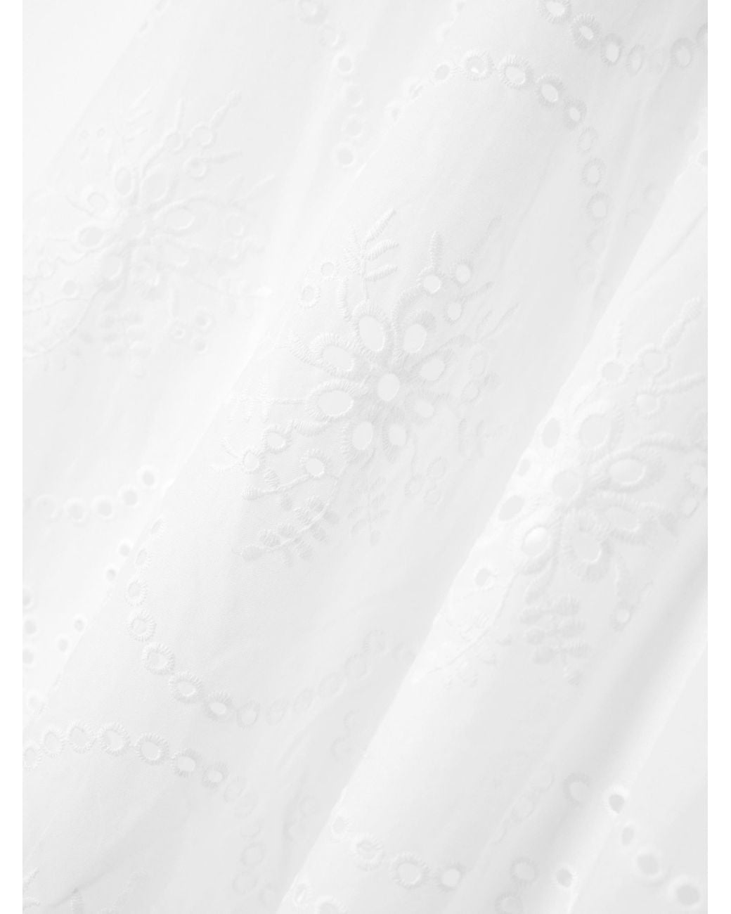 Matteau White Scalloped Broderie Anglaise Cotton Midi Skirt