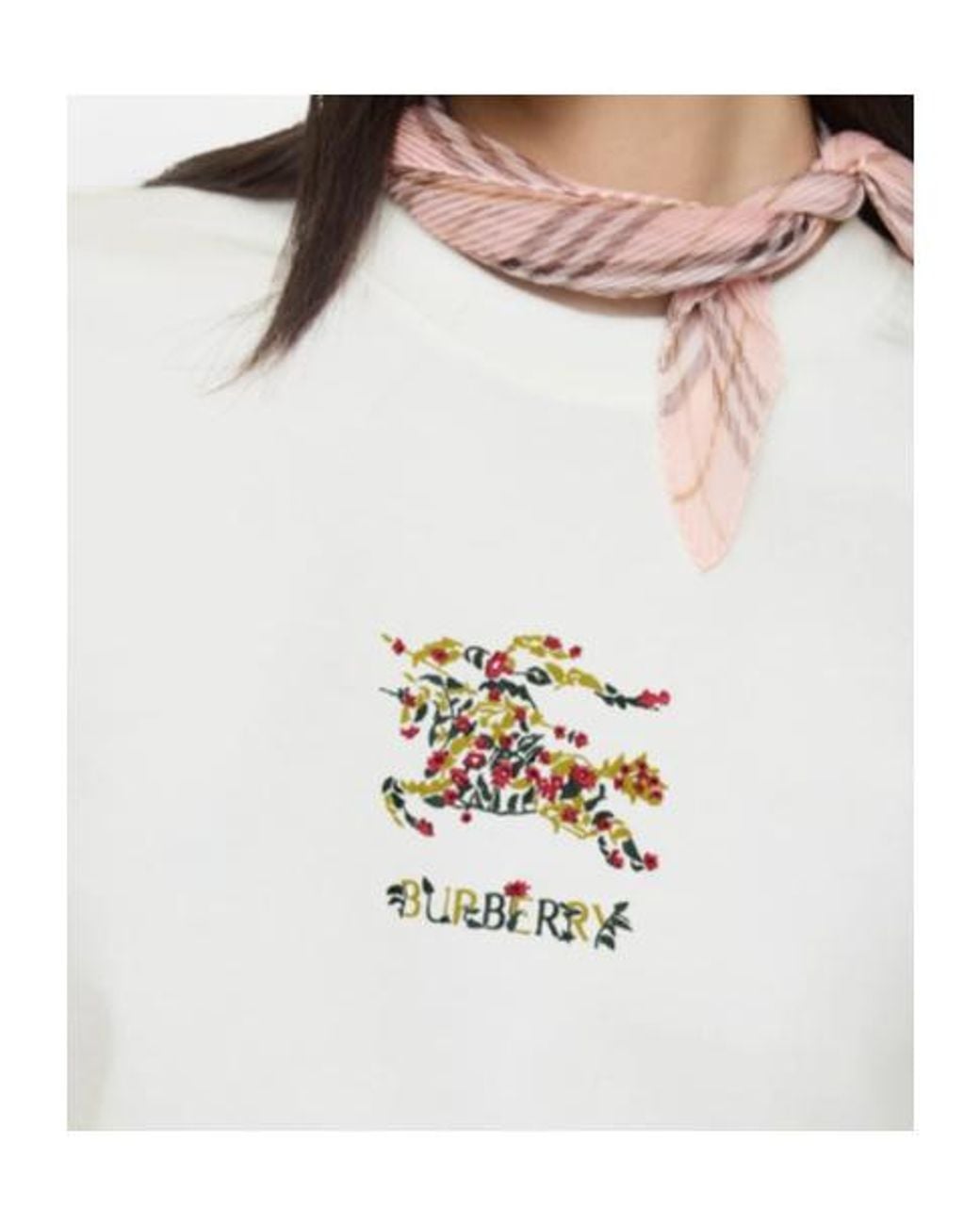 Burberry White T-Shirt With Print