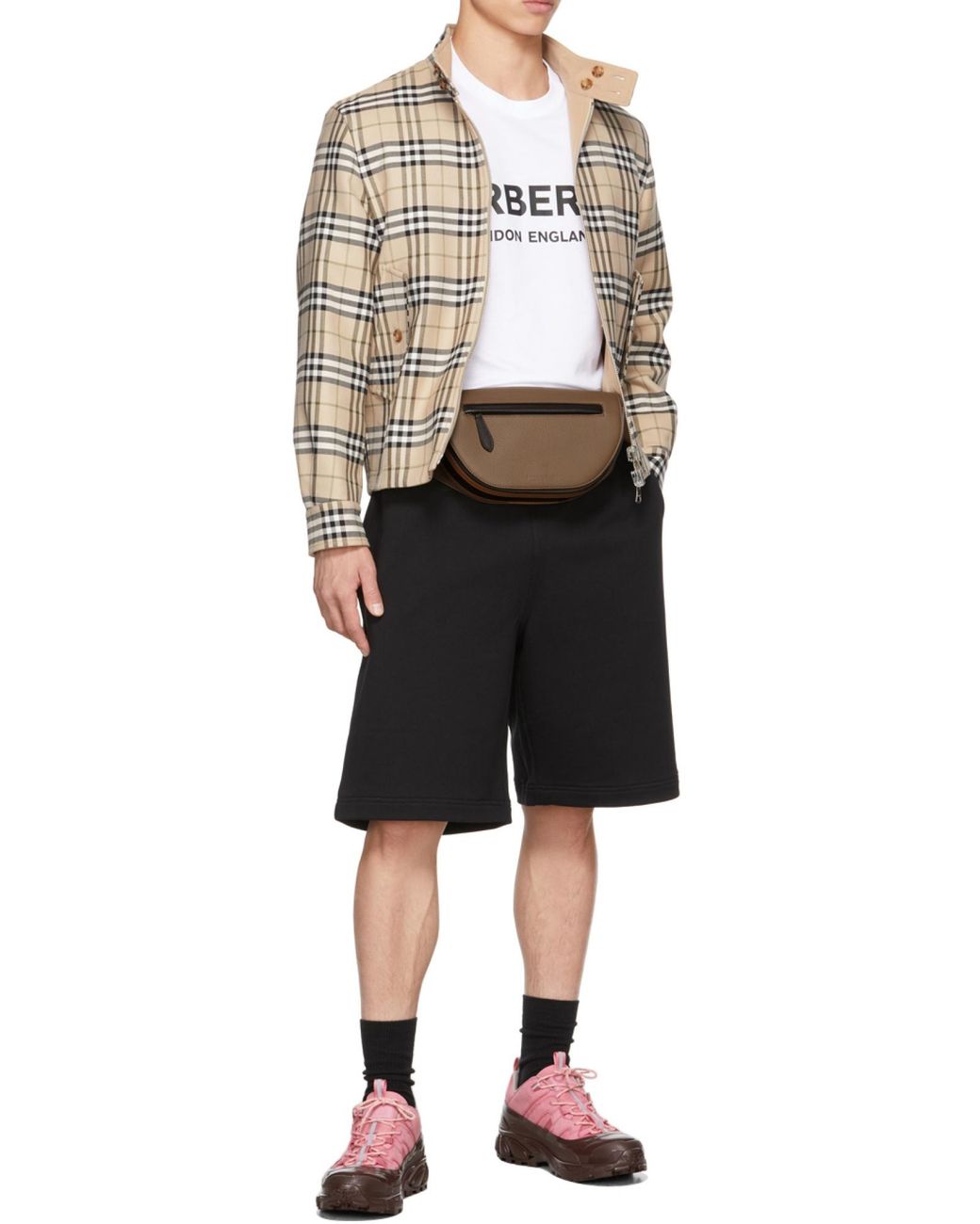 Burberry White Logo Print Crewneck T-Shirt for men