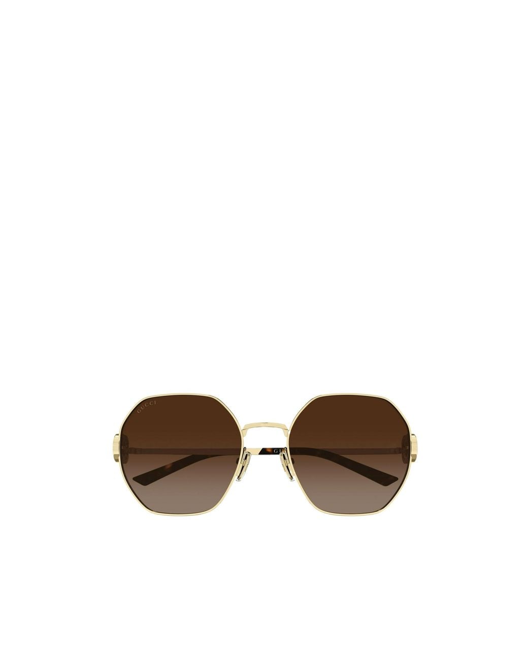 Gucci Brown Eyewear Irregular Frame Sunglasses