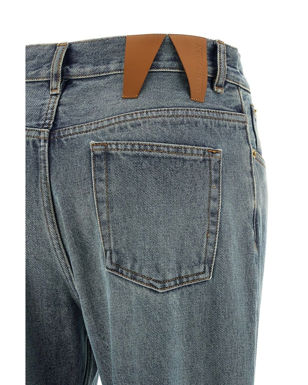 DARKPARK Blue Marion Straight Leg Fitted Removable Cuffs Jeans