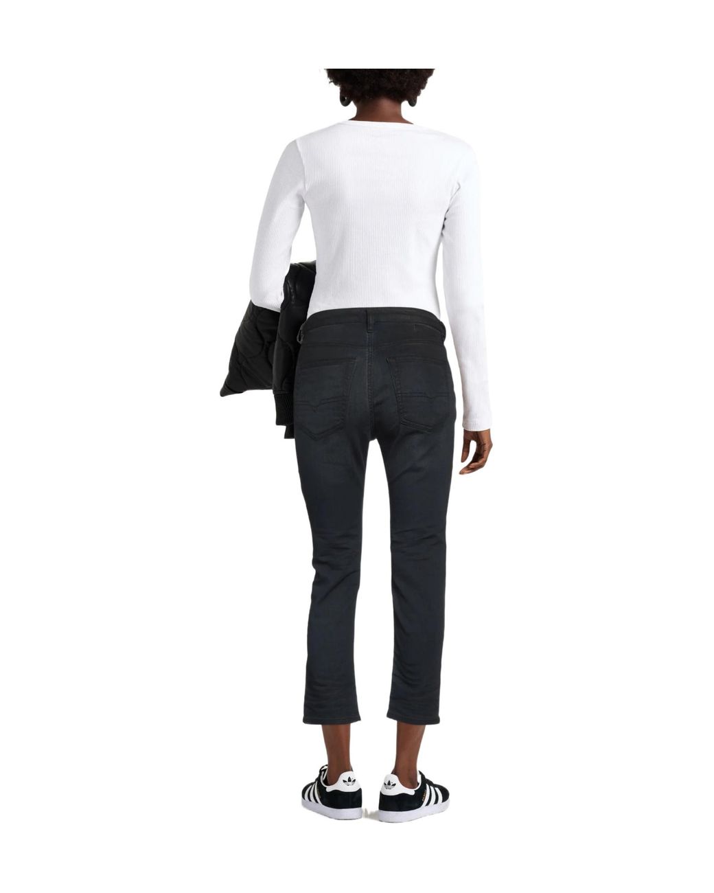 DIESEL Black Solid Color Denim Trousers