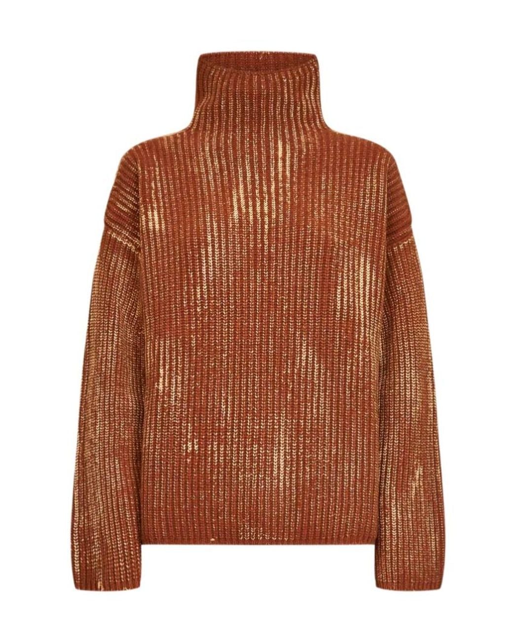 DIESEL Brown Amet Ribbed Turtleneck Jumper