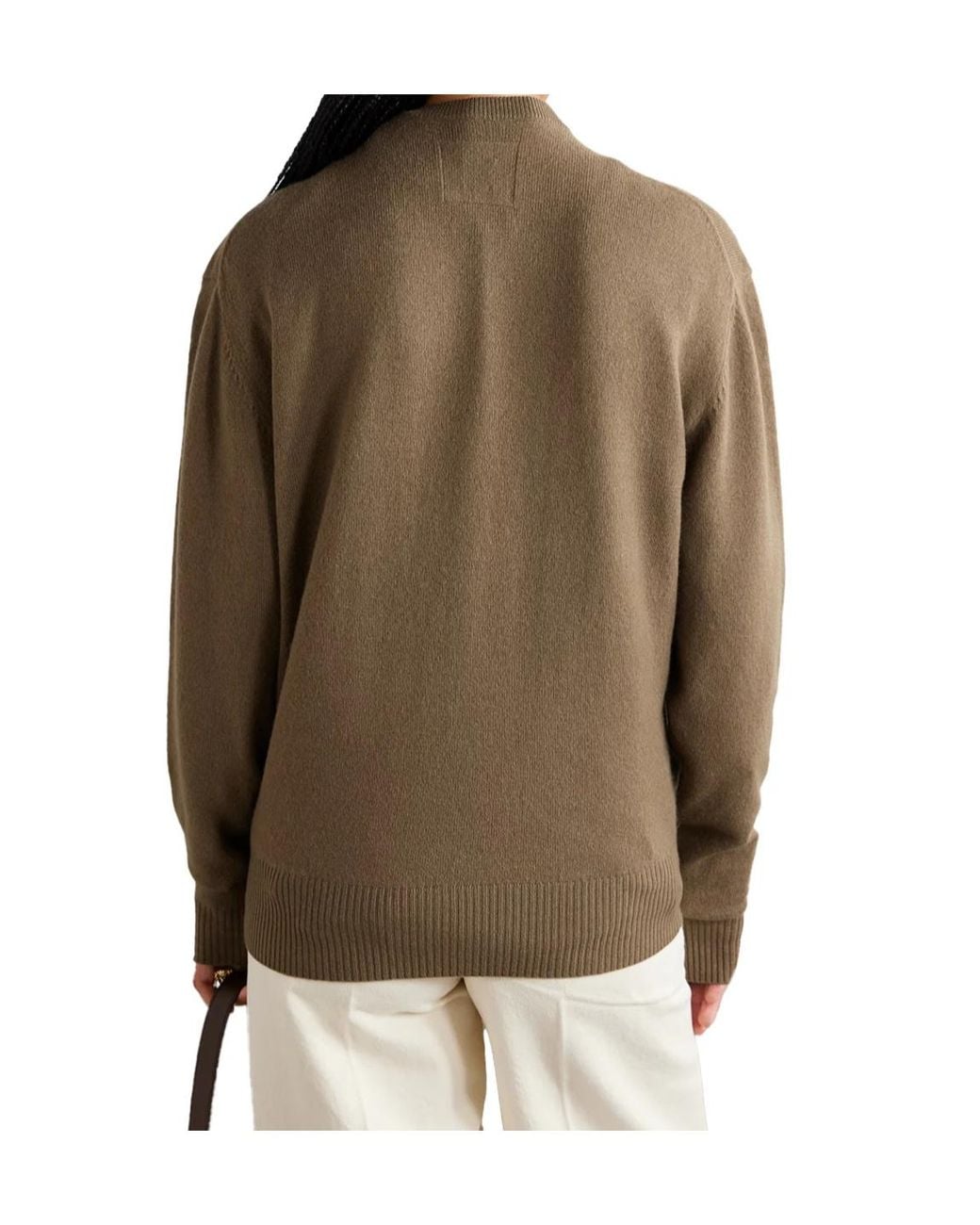 Totême Brown Totême Long Sleeved Crewneck Knitted Jumper
