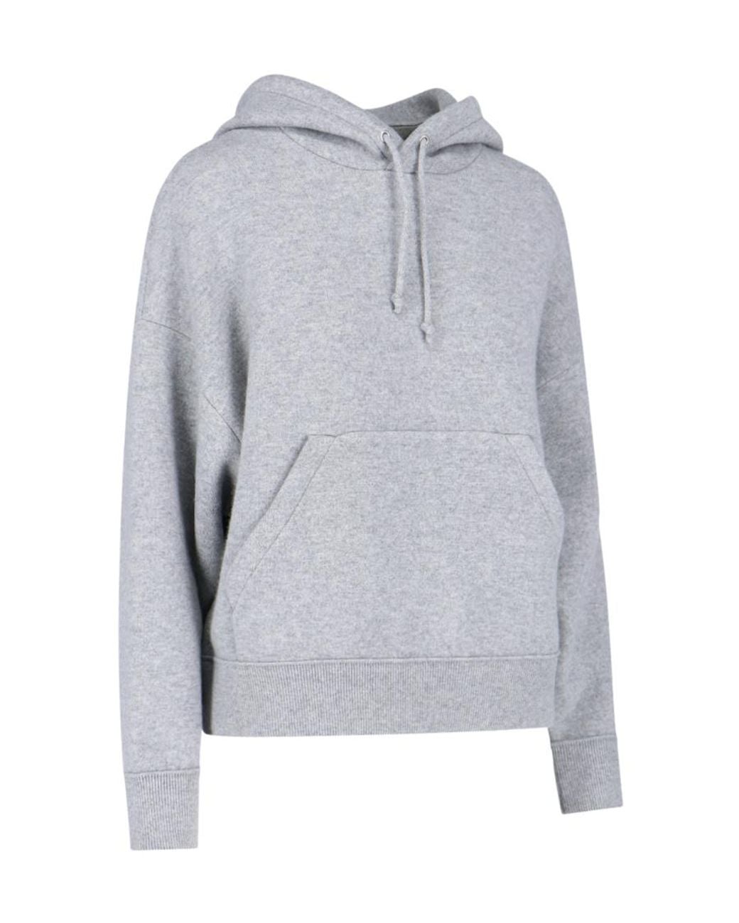 Bottega Veneta Gray Long-Sleeved Drawstring Hoodie
