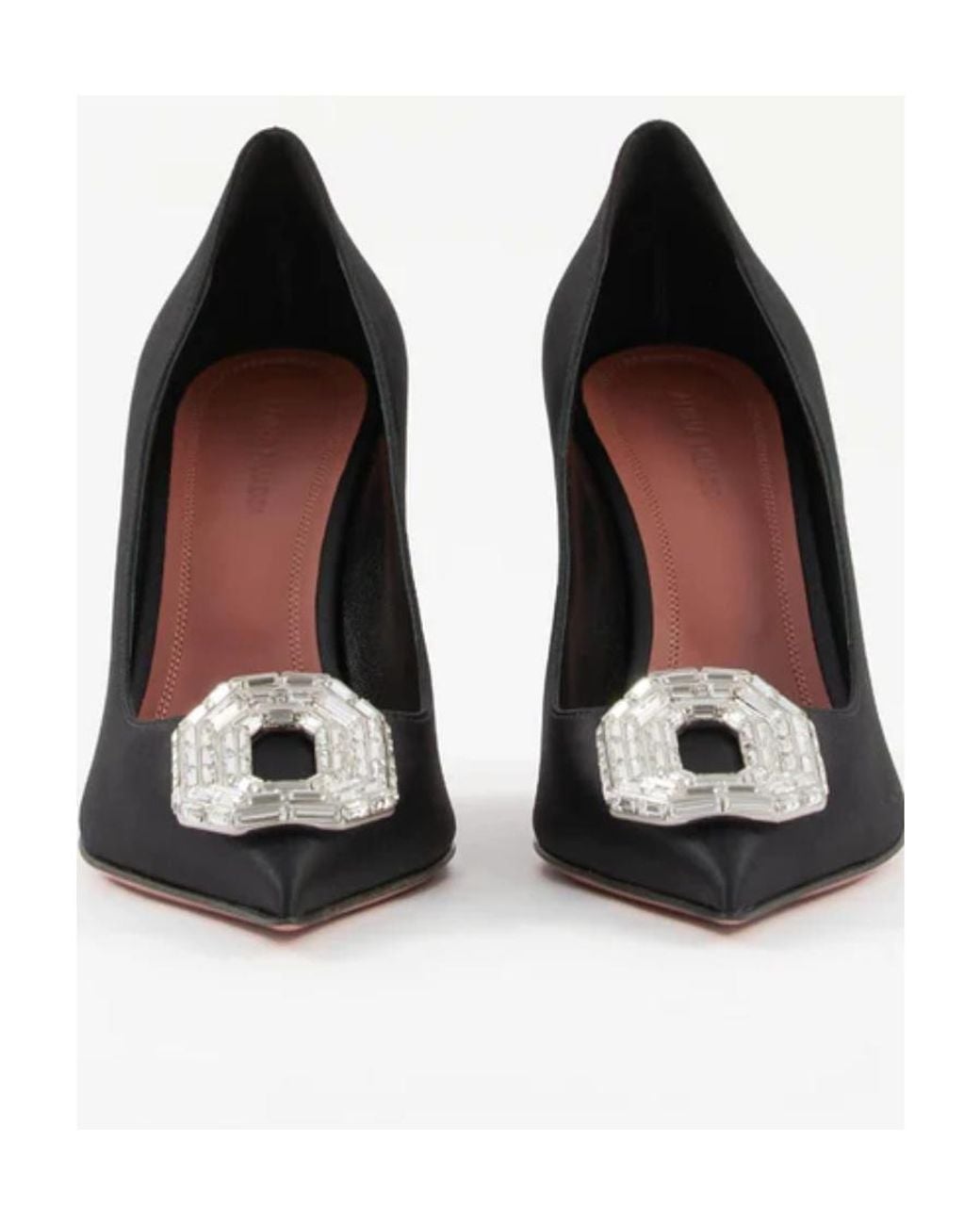 AMINA MUADDI Black Camelia 90Mm Crystal Pumps
