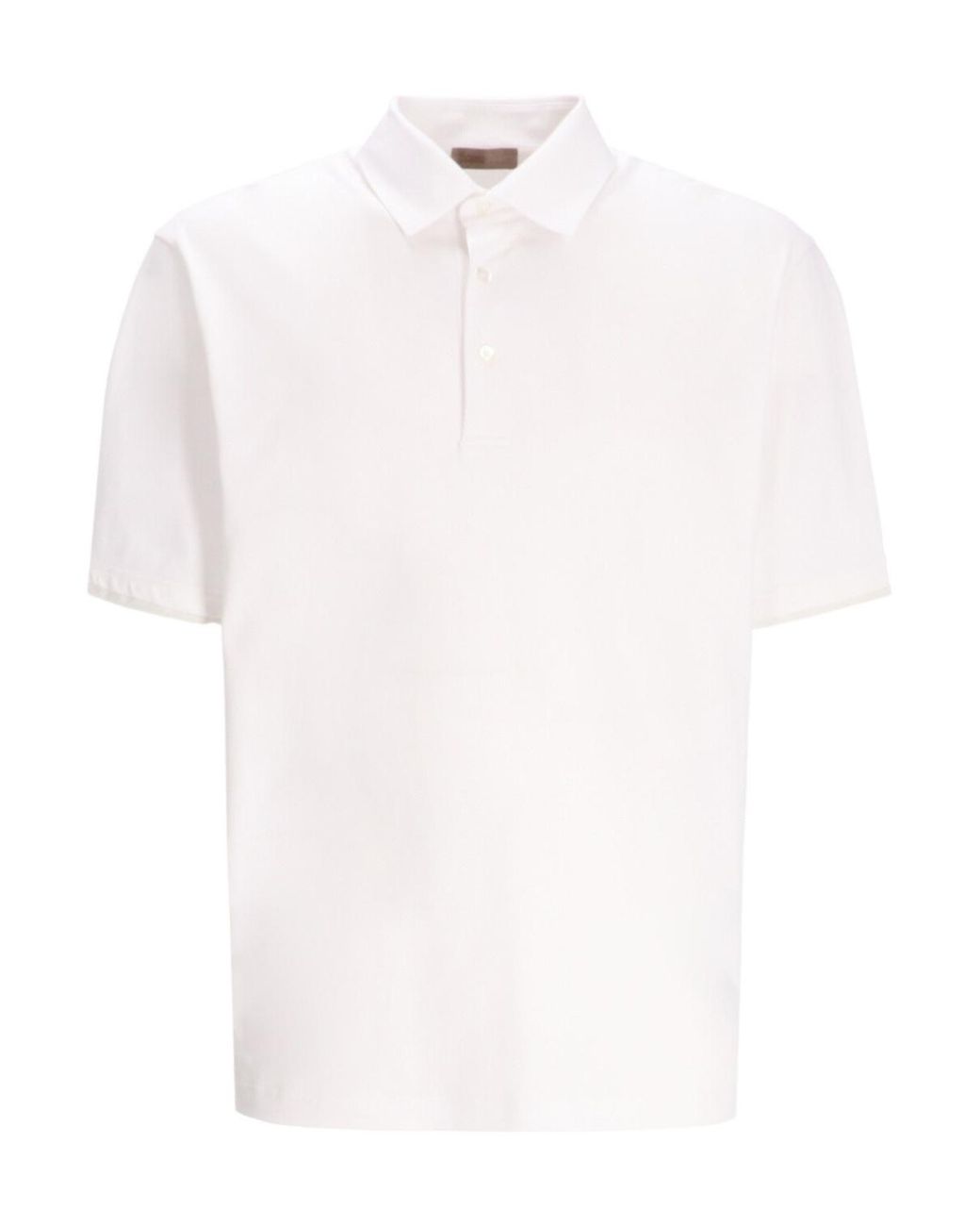 Herno White Cotton Polo Shirt for men