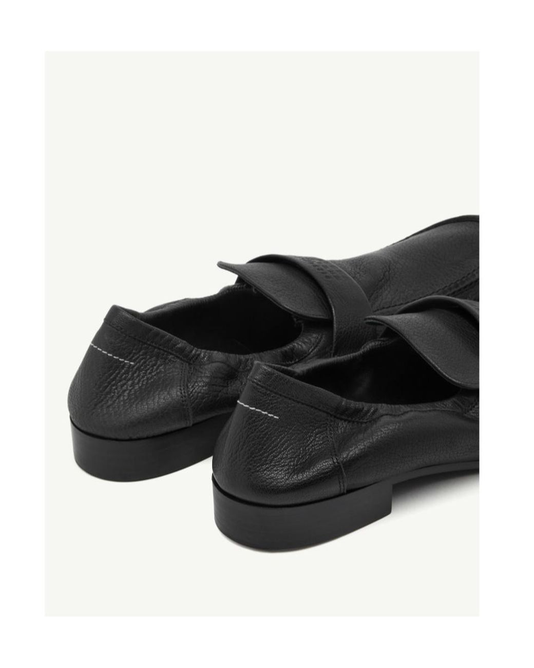 MM6 by Maison Margiela Black Swing Toe Loafers