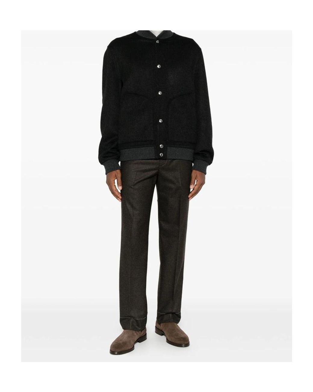 Brioni Black Asolo Drawstring Pants for men