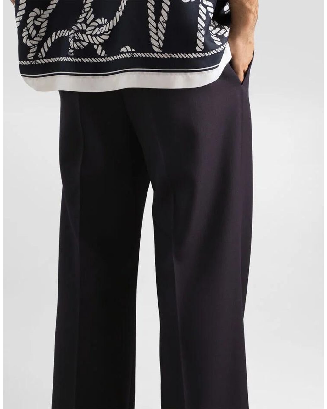 Dolce & Gabbana Blue Straight Leg Pants for men