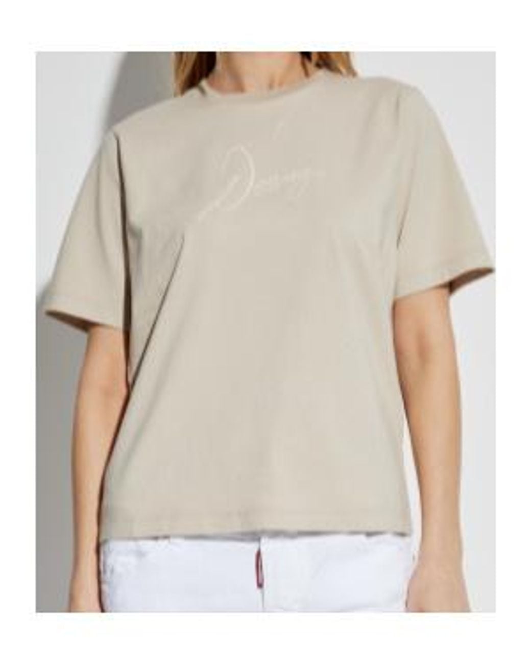 DSquared² White Logo Printed Short Sleeved T-Shirt