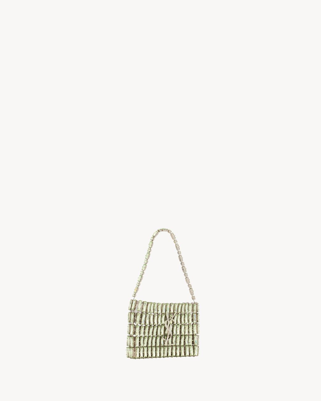 Saint Laurent White Crystal Mini Evening Bag