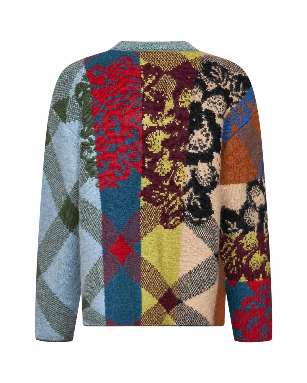 Dries Van Noten Multicolor Matadi Patchwork Crewneck Sweater for men