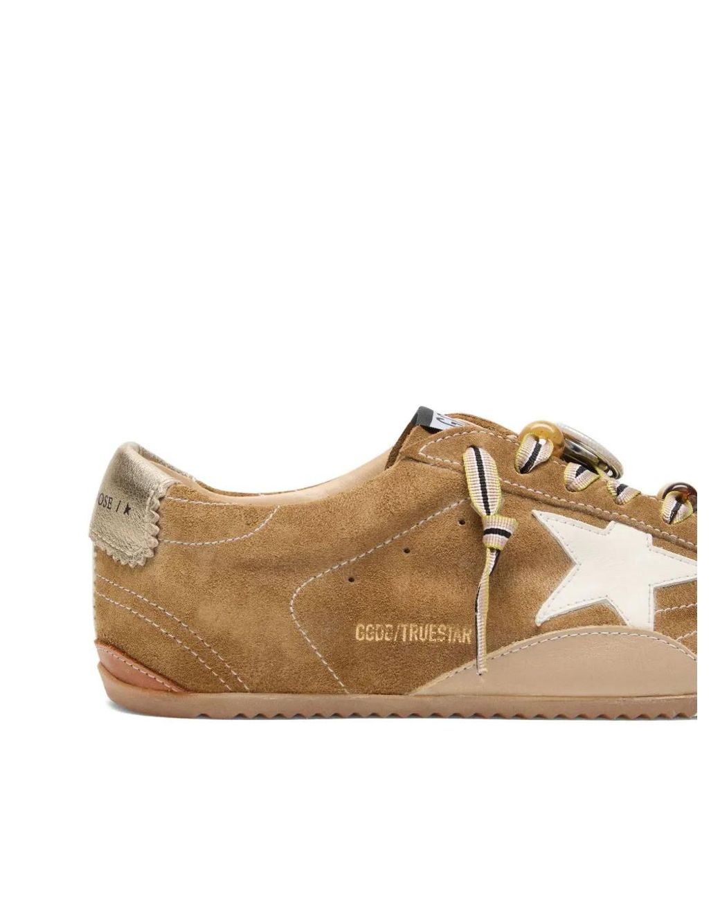 Golden Goose Deluxe Brand Brown True-Star Suede Leather Sneakers