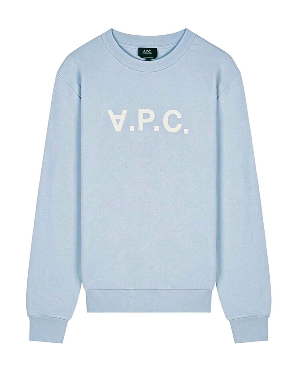 A.P.C. Blue Logo-Print Sweatshirt for men