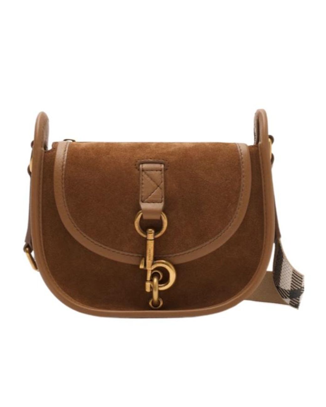 Burberry Brown Mini B Clip Messenger Bag