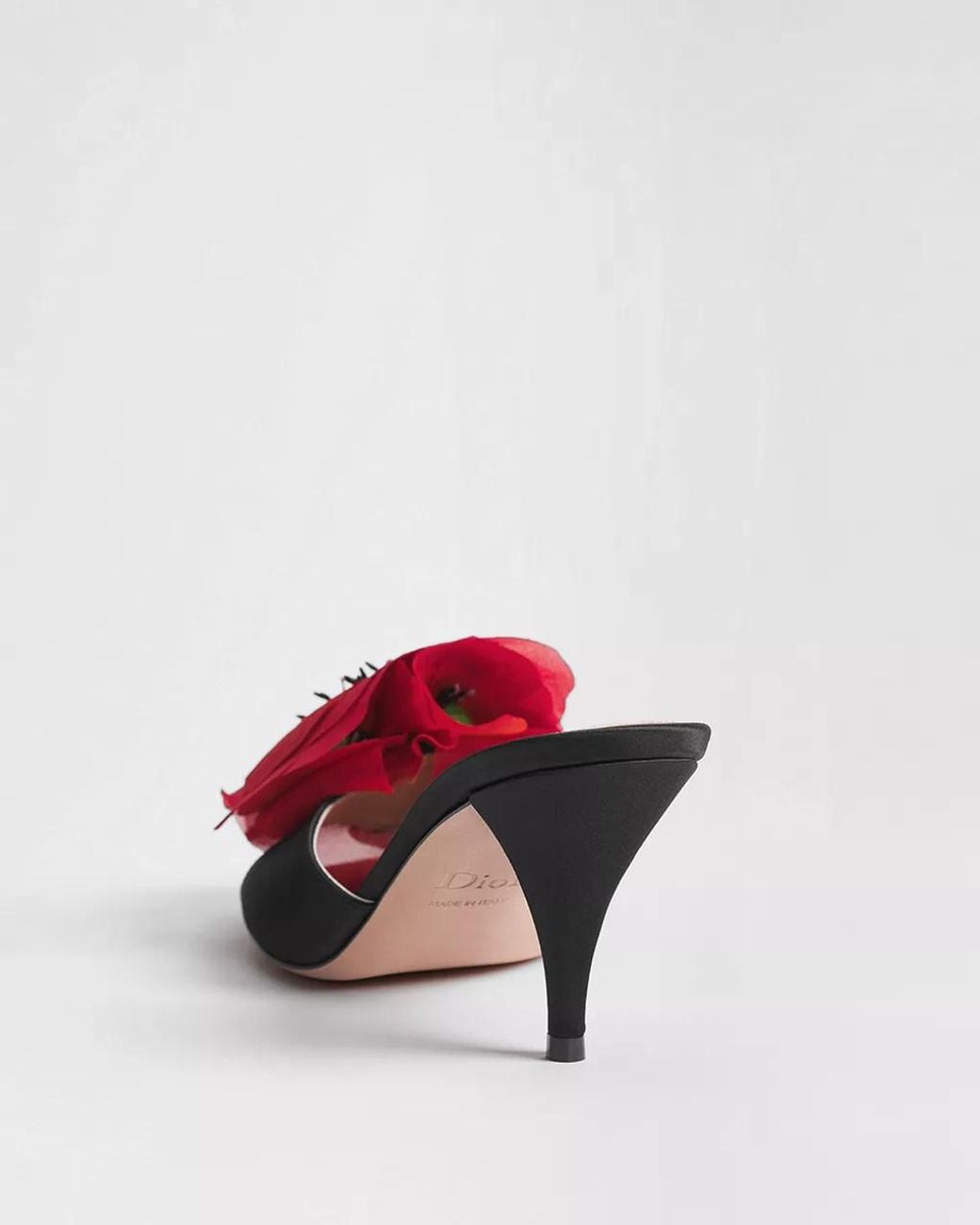 Dior Red Poppy Heeled Slide
