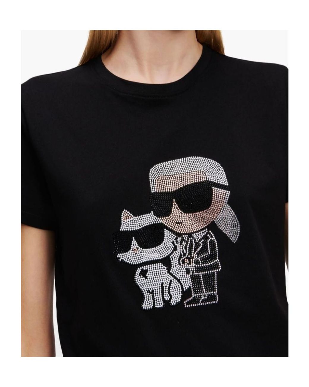 Karl Lagerfeld Black Ikon Choupette T-Shirt