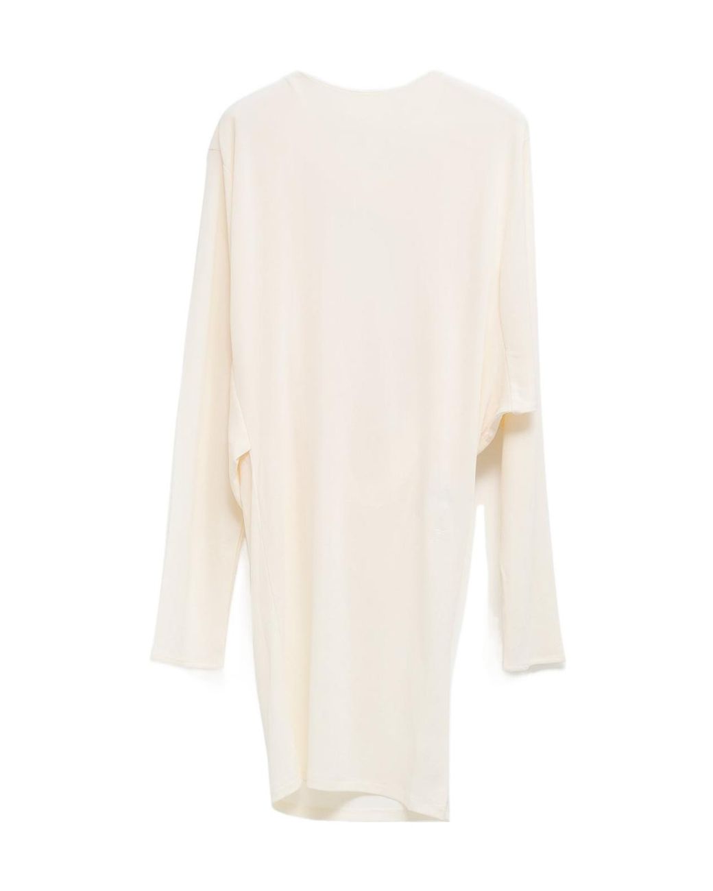 Jacquemus White Mistral Draped-Back Mini Dress