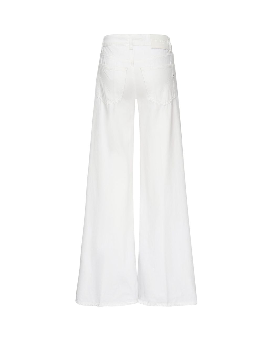Dondup White Marlen Wide-Leg Jeans
