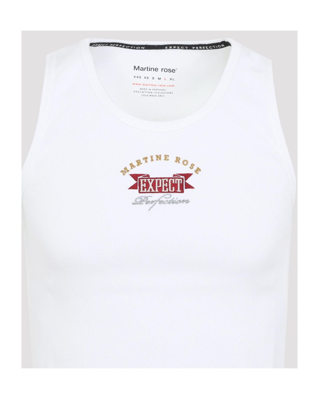Martine Rose White Sleeveless Vest for men