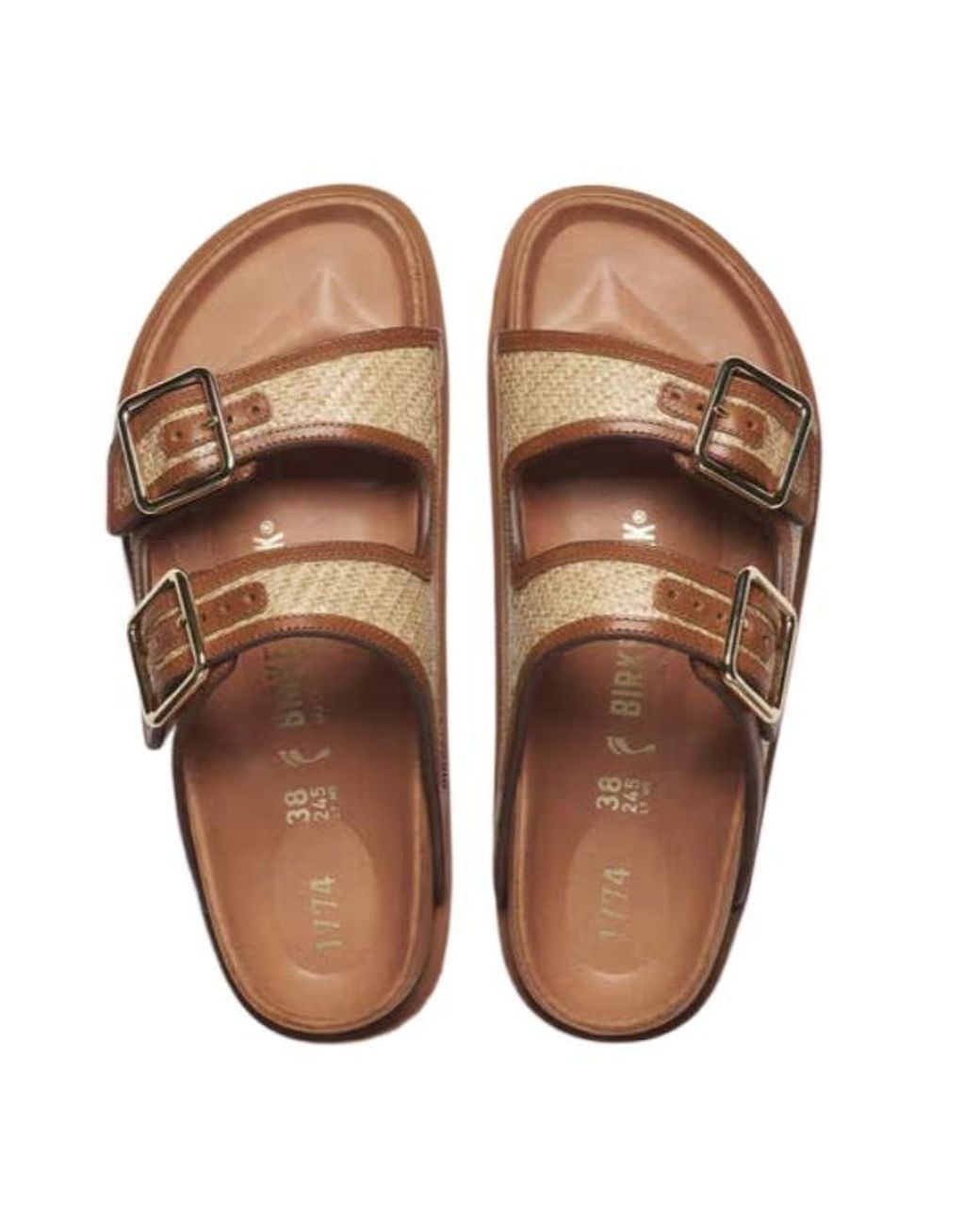Birkenstock Brown Arizona Buckled Flat Sandals
